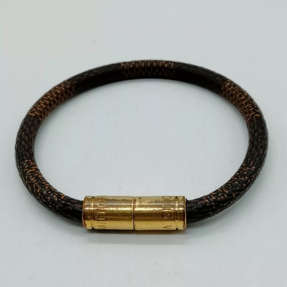 LOUIS VUITTON Leather Damier Bracelet